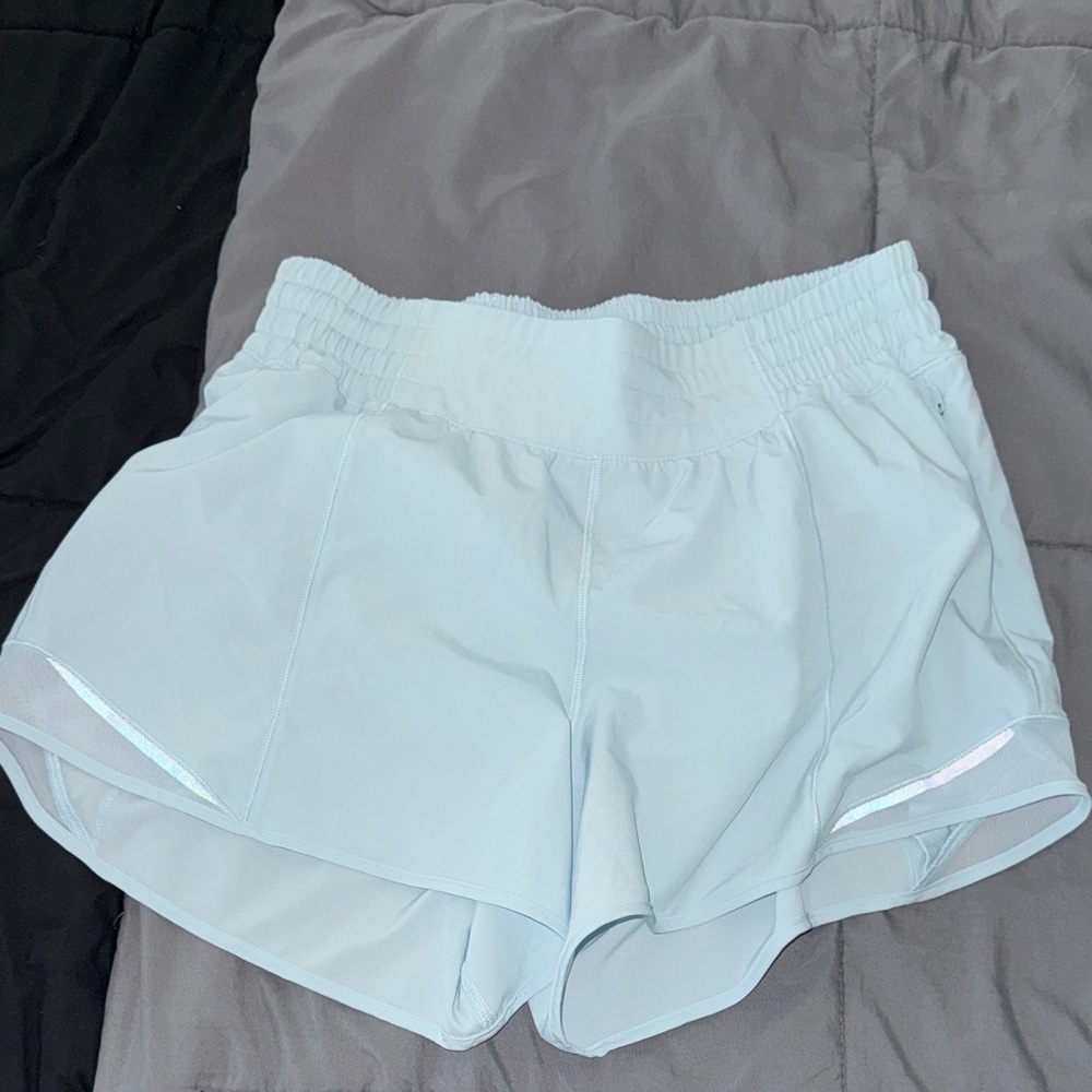 Women's Light Blue Lululemon shorts